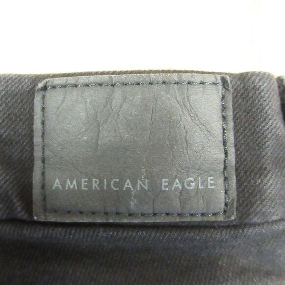 AMERICAN EAGLE Curvy Mom Short Womens Size 0 Cuffed Hem Black Ripped Denim Jeans - Picture 10 of 15